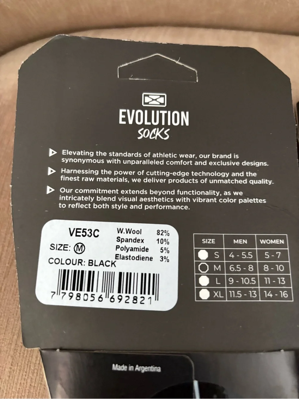 Evolution Socks Merino Wool Base Layer Technical Socks Medium Black Hiking